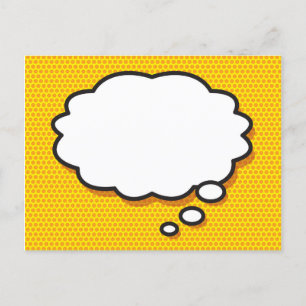 Ihr Message Thread Bubble Fun Retro Comic Buch Ankündigungspostkarte