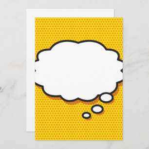 Ihr Message Thread Bubble Fun Retro Comic Buch Einladung