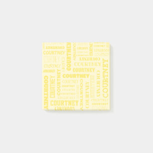 Ihr (mittlere Länge) Name ist all darüber Post-it Klebezettel