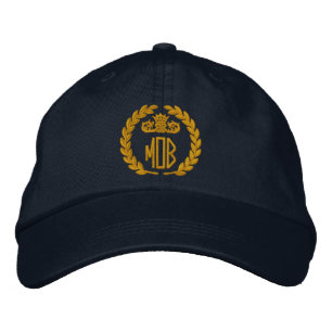Ihr Monogramm bis zu 3 Buchstaben Laurels Stickere Bestickte Kappe