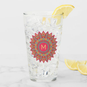 Ihr Monogramm in Boho Frame Pint Glas