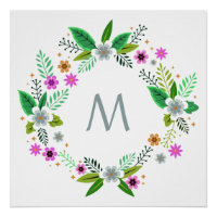 Ihr Monogramm in einem benutzerdefinierten Blume-R