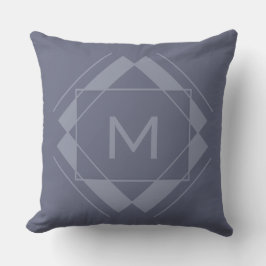 Ihr Monogramm in einem geometrischen Muster-Wurfki Kissen Für Draußen