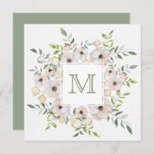 Ihr Monogramm in einer Blume Rahmen benutzerdefini