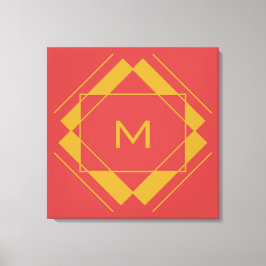 Ihr Monogramm in geometrischen Mustern, Druckausdr Leinwanddruck
