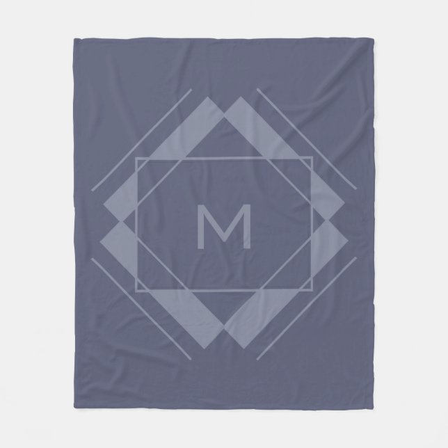 Ihr Monogramm in geometrischen Mustervliesen Fleecedecke (Vorderseite)