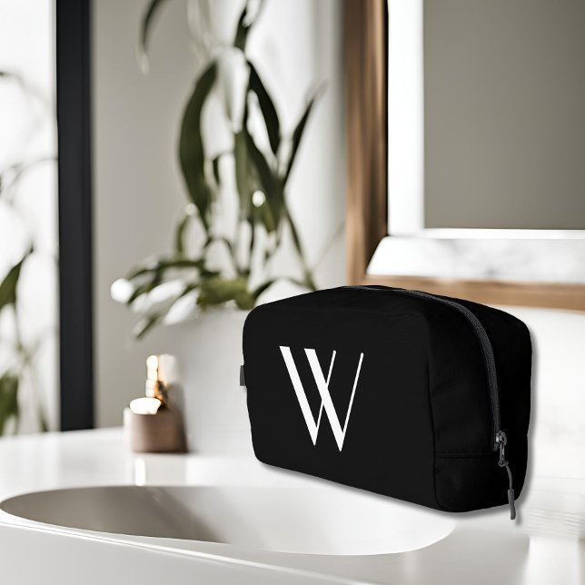 Ihr Monogramm in Schwarzweiß Waschbeutel (Von Creator hochgeladen)