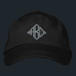 Ihr Monogramm Personalisiert Bestickte Baseballkappe<br><div class="desc">Mit Monogramm,  individuell anpassbare Kappe,  die Sie mit Ihrem eigenen Monogramm einfach personalisieren können,  KOSTENLOS aus Ricaso.</div>