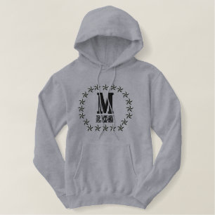 Ihr Monogramm plus Text spielt Stickerei die Bestickter Hoodie
