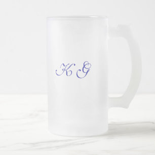 Ihr monogrammbecher mattglas bierglas