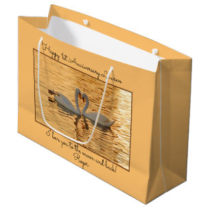 Ihr Msg Swan Couple bei Sunset Animal Fotografy Große Geschenktüte