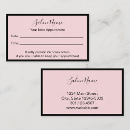 Ihr nächster Termin Beauty Salon Pale Pink Black