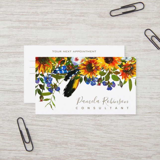 Ihr nächster Termin Visitenkarte (Vorderseite/Rückseite Beispiel)