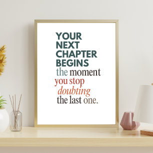Ihr nächstes Kapitel beginnt   Motivationszitat Poster