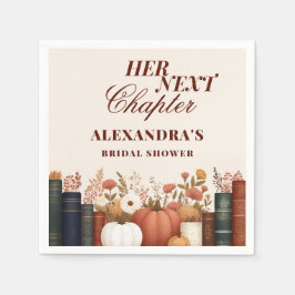 Ihr nächstes Kapitel Herbstbuch Brautparty Serviette