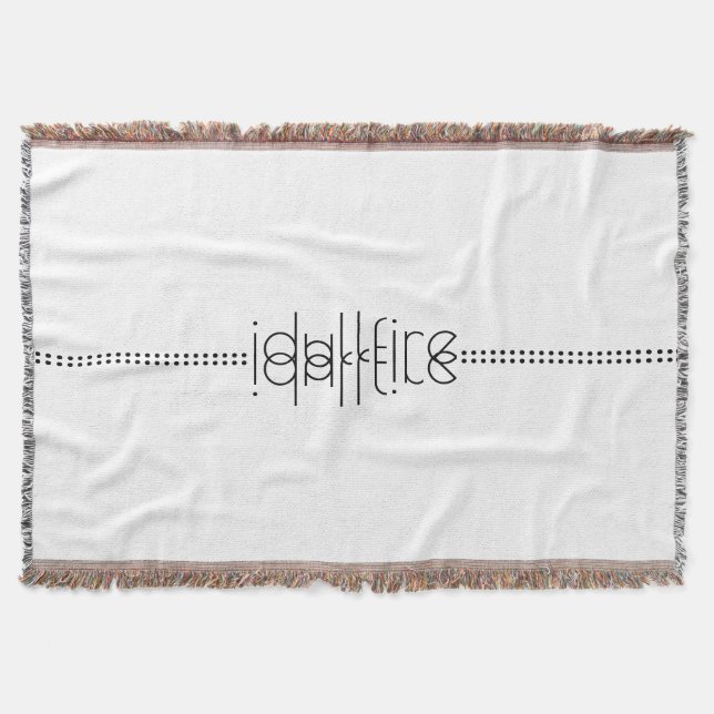 Ihr Name als Alien Glyphen einzigartig weiß Decke (Vorderseite)
