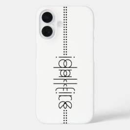 Ihr Name als Alien Glyphen einzigartig weiß iPhone 16 Hülle