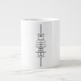 Ihr Name als Alien Glyphen einzigartig weiß Jumbo-Tasse