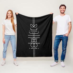 Ihr Name als Alien Glyphen Unique Black Fleecedecke