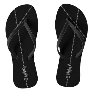 Ihr Name als Alien Glyphen Unique Black Flip Flops