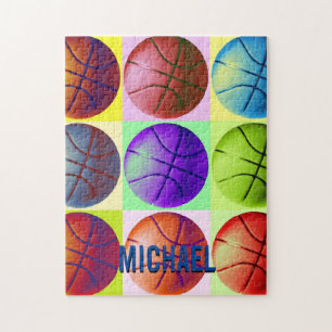 Ihr Name Anpassbare Basketball-Kunst Pop Art