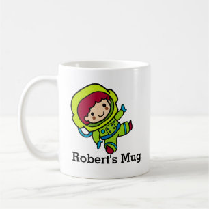 Ihr Name Astronaut Boy in Spacesuit Kaffeetasse