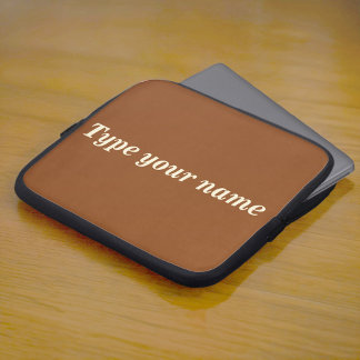 Ihr Name auf brauner Laptop-Hülle Laptopschutzhülle