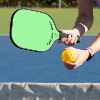 Ihr Name auf der Schlichten hellgrünen Pickleball- Pickleball Schläger