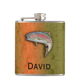 Ihr Name auf dieser Regenbogenforelle-Flasche Flachmann
