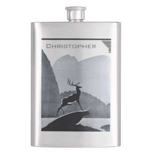 Ihr Name auf dieser See-Hirsch-Flasche Flachmann