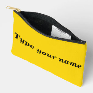 Ihr Name auf gelber Tasche