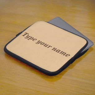 Ihr Name auf hellbrauner Laptop-Hülle Laptopschutzhülle