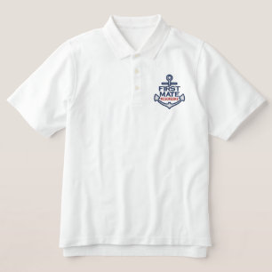 Ihr Name auf Nautical Anchor Embroidery First Mate