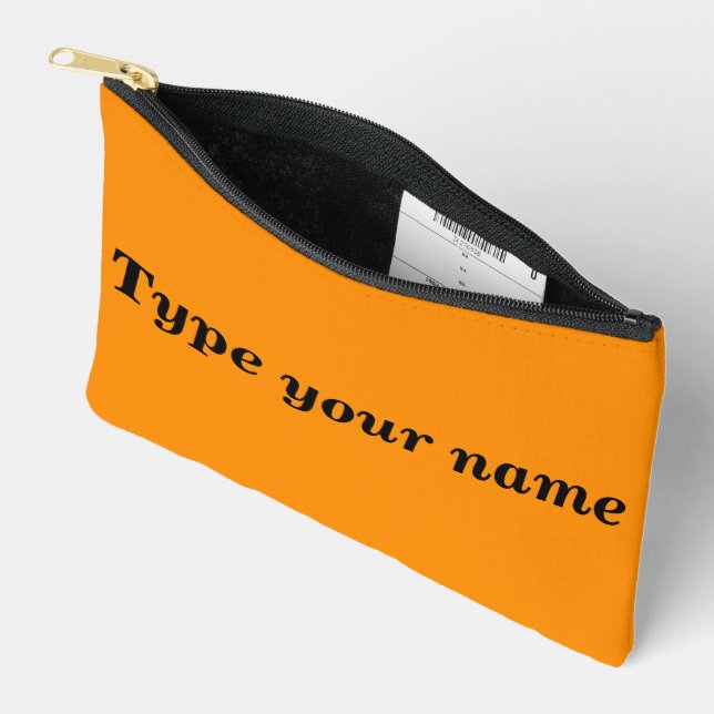 Ihr Name auf orangem Beutel (Offen)