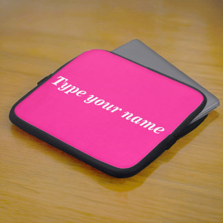 Ihr Name auf rosa Laptop-Hülle Laptopschutzhülle