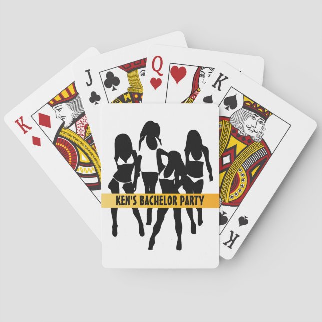 Ihr Name - Bachelor Party Spielkarten (Rückseite)