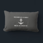 Ihr Name Beach House Anchor Grau Lendenkissen<br><div class="desc">Ihr Name Beach House Anchor Gray Lumbar Kissen Kissen Kissen.</div>