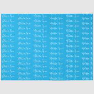 Ihr Name Blau Seidenpapier