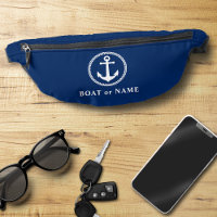 Ihr Name Boot oder Port Nautical Sea Anchor Blue