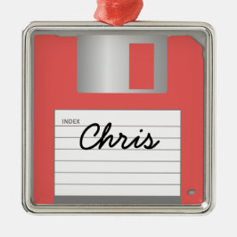 Ihr Name Classic 3.5" Red Floppy Disk Ornament