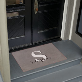 Ihr Name Custom Gray Monogram Doormat Fußmatte
