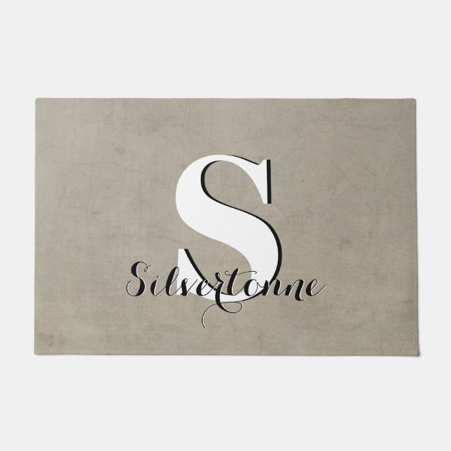 Ihr Name Custom Monogram Fußmatte (Vorderseite)