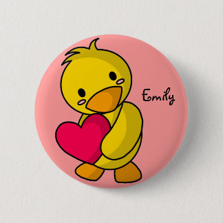 [Ihr Name] Duckie Liebe-Knopf Button