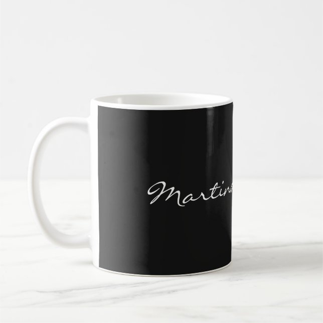 Ihr Name Elegant Script einzigartig Person Feminin Kaffeetasse (Links)