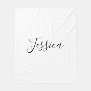 Ihr Name Elegante Schrift Fleecedecke
