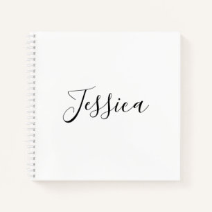 Ihr Name Elegante Schrift Notizbuch