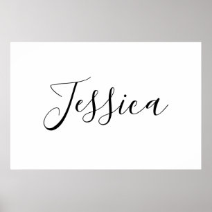 Ihr Name Elegante Schrift Poster