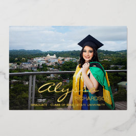 Ihr Name & Foto Graduate Dark Foil Ankündigung