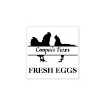 Ihr Name Fresh Eggs Rubber Briefmarke