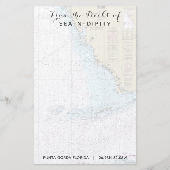 Ihr Name für das Boot aus den Decks von Florida Na Briefpapier (Vorderseite)